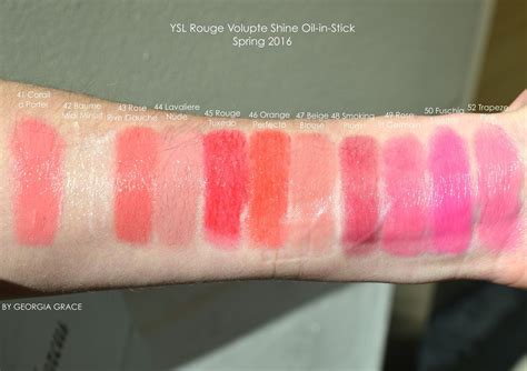 ysl volupte shine oil in stick swatches|volupte lipstick review.